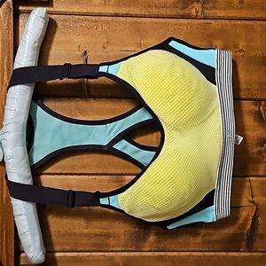 Victoria's Secret Yellow Underwire Racer Back Sports Bra 32B